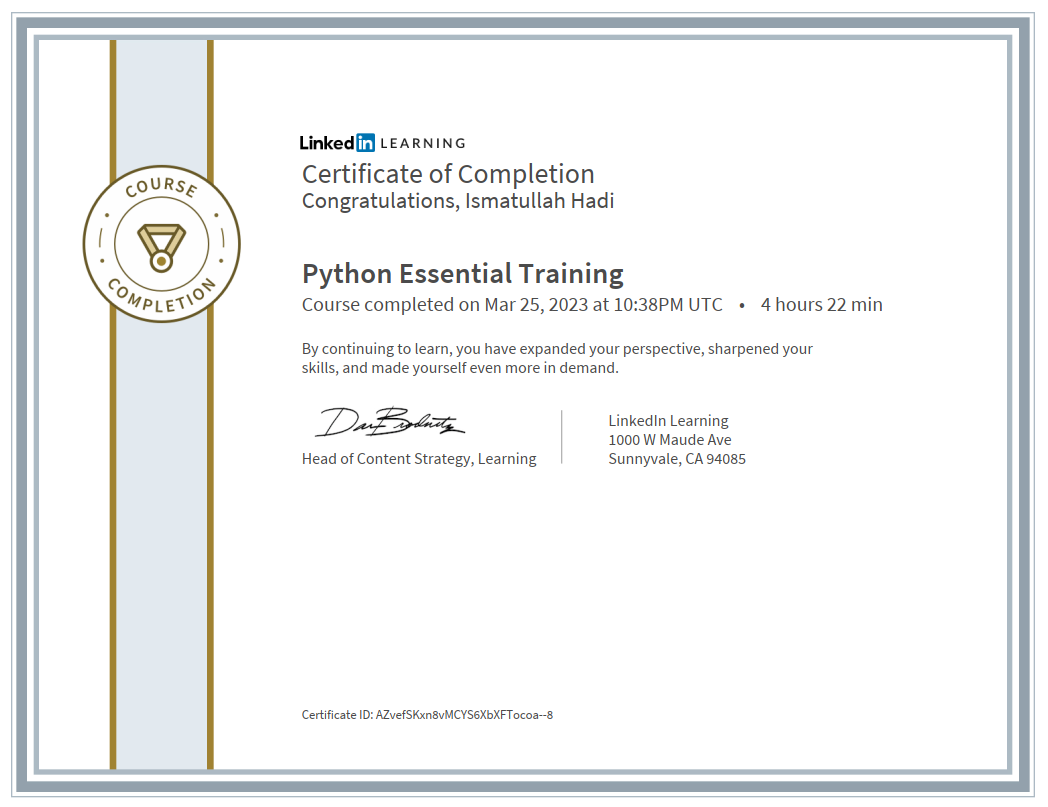 Python Essential Training
