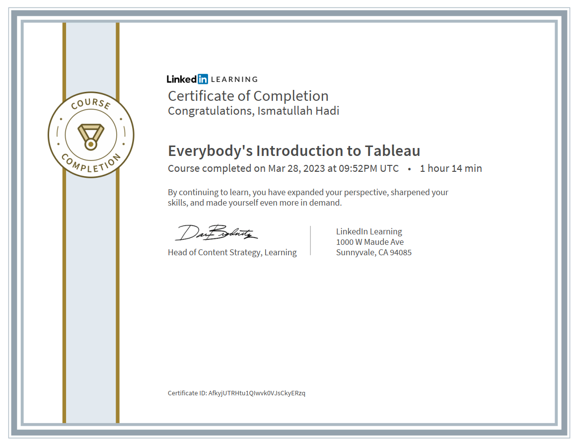 Everybody's Introduction to Tableau